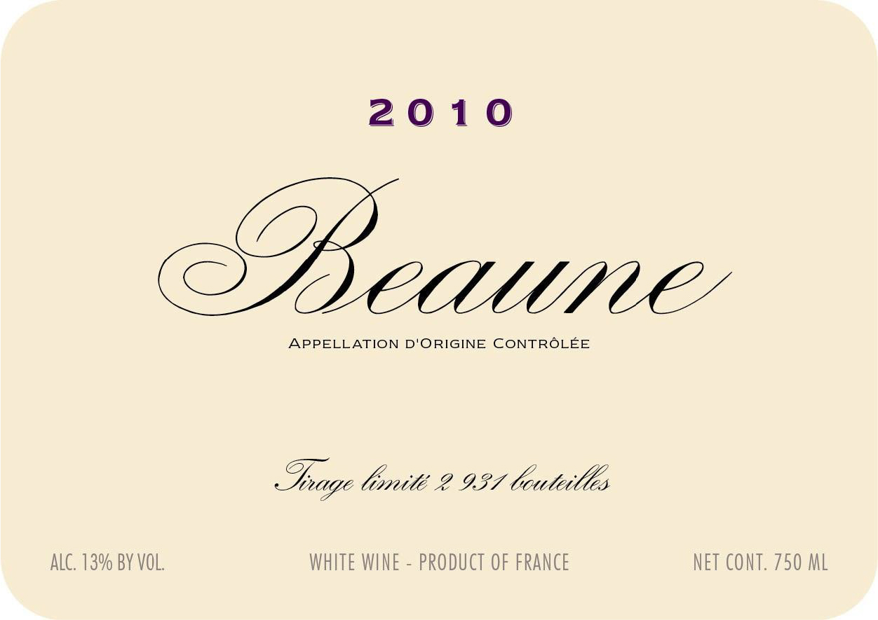 TABC label artwork for SCA DOMAINE DE LA VOUGERAIE BLANC
