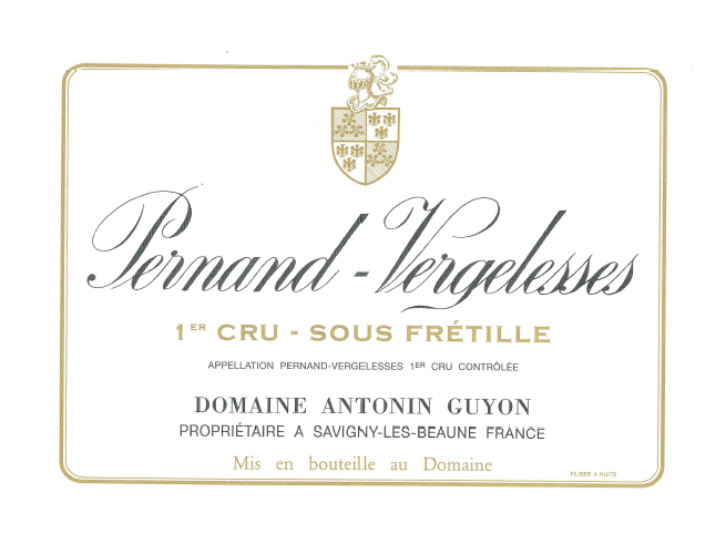TABC label artwork for Domaine Antonin Guyon Pernand-Vergelesses 1er Cru Sous Frétille