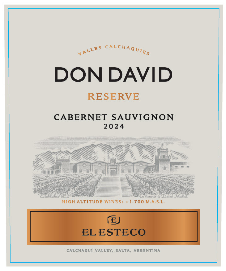 TABC label artwork for Don David Cabernet Sauvignon Reserve Calchaqui Valley