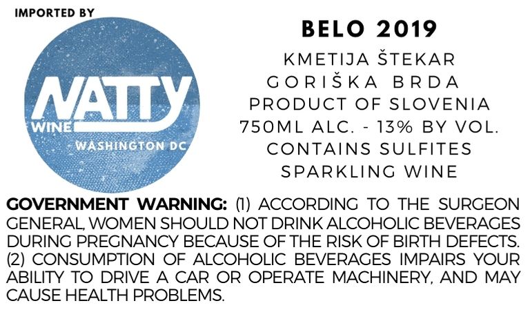 TABC label artwork for Kmetija Stekar Belo