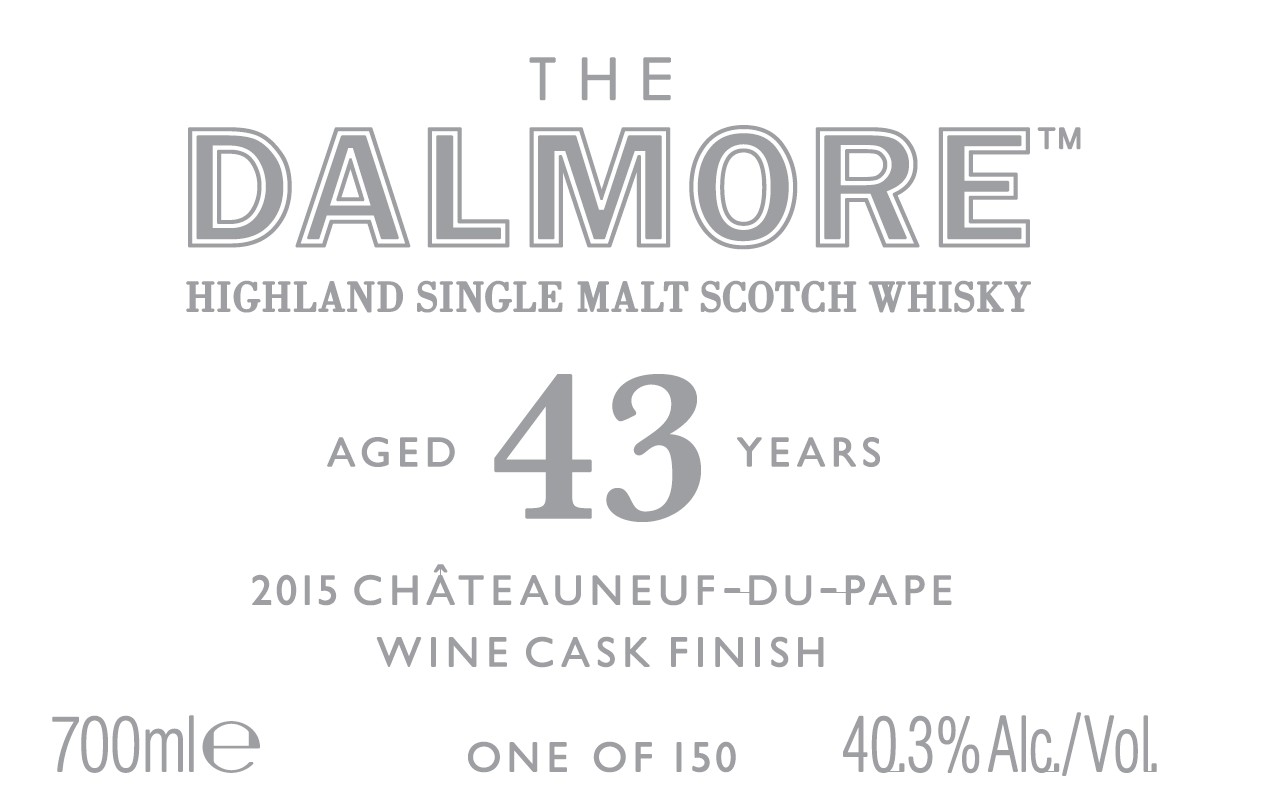 TABC label artwork for The Dalmore Highland Single Malt Scotch Whisky Aged 43 Years
