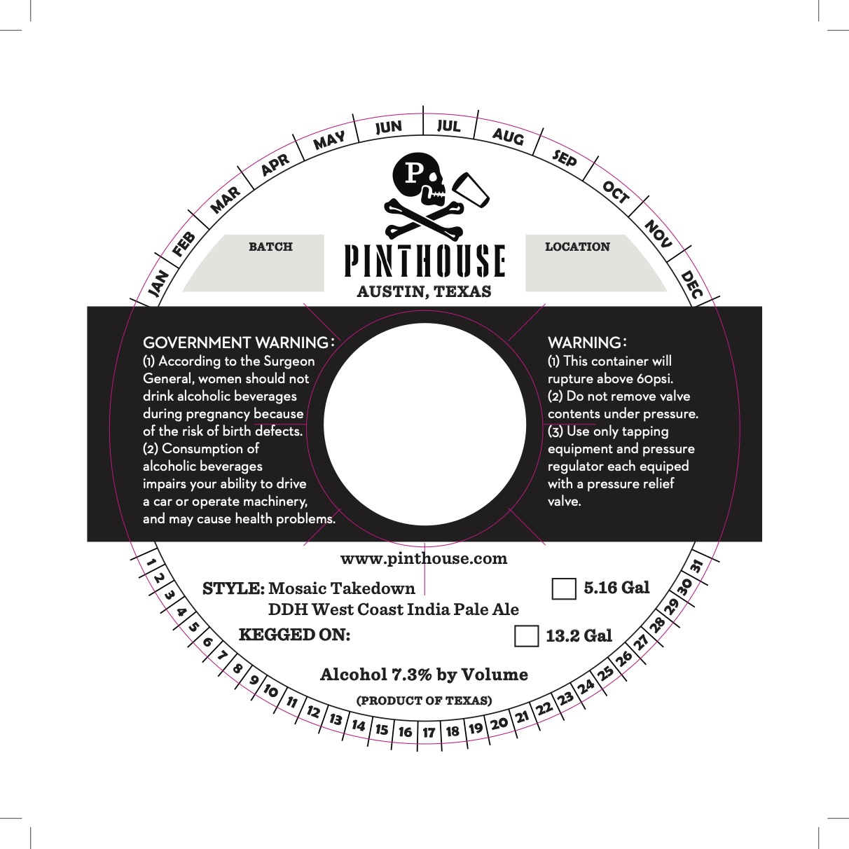 TABC label artwork for Mosaic Takedown DDH