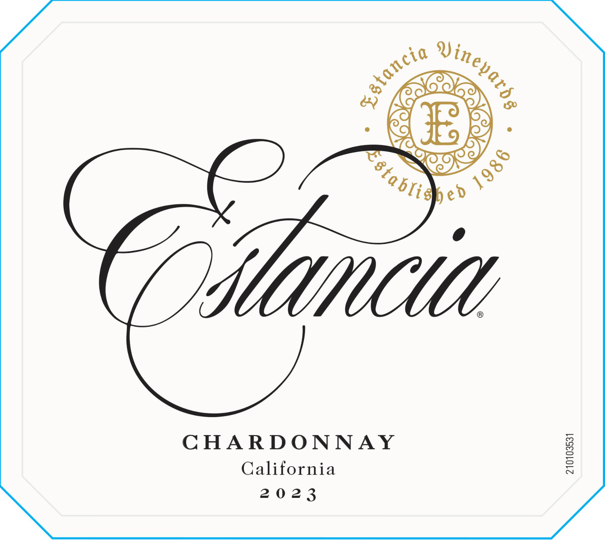 TABC label artwork for Estancia Chardonnay California