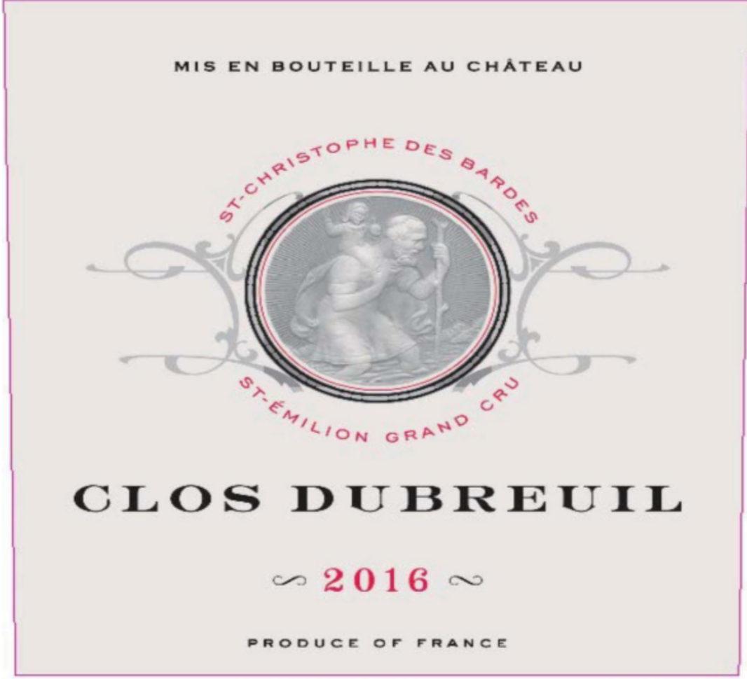TABC label artwork for Clos Dubreuil Saint Emilion Grand Cru