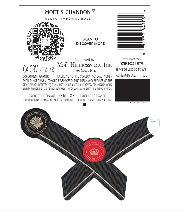 TABC label artwork for Moet & Chandon Nectar Imperial Rose