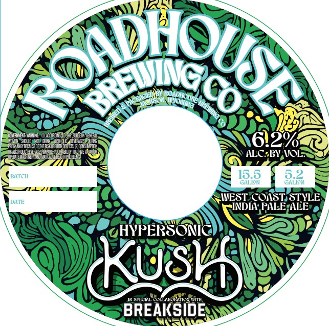 TABC label artwork for Hypersonic Kush