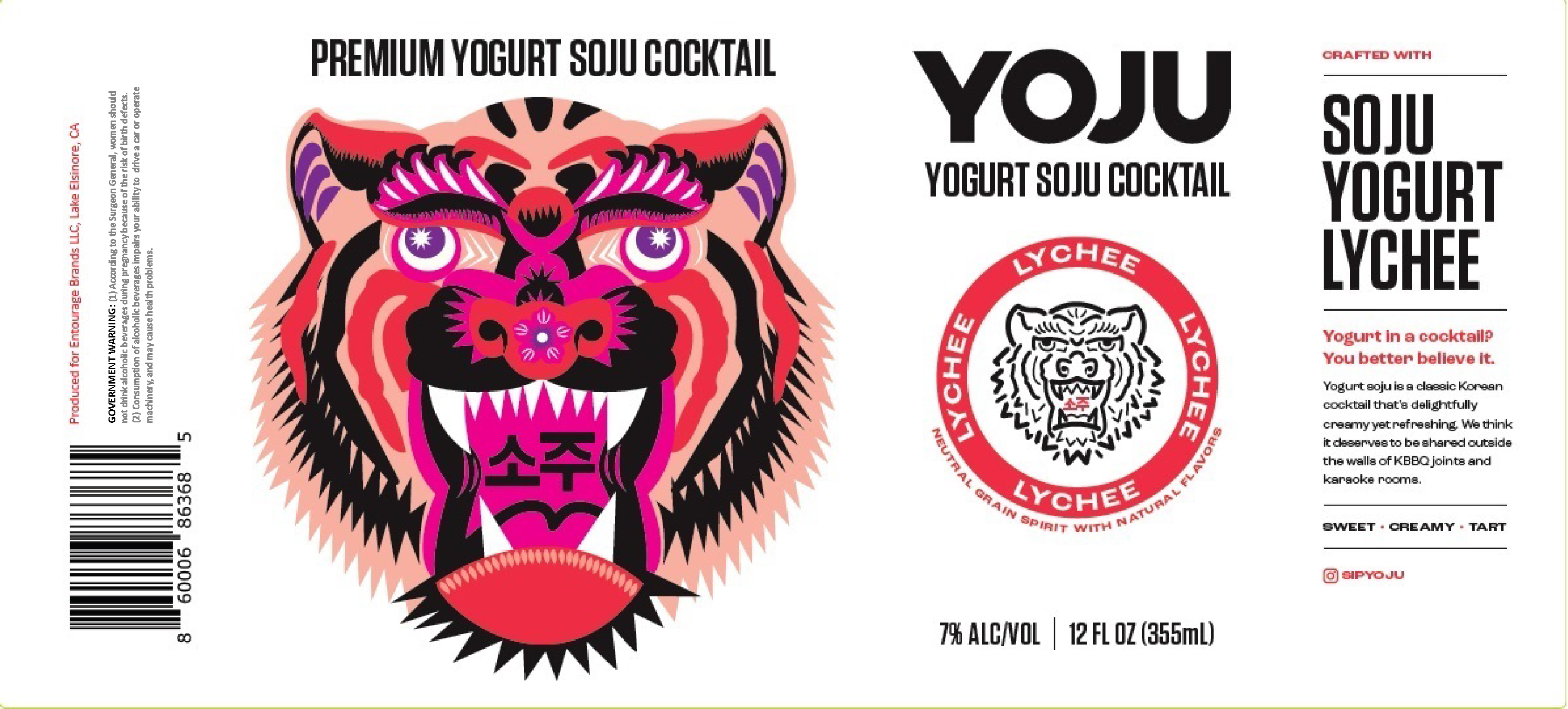 TABC label artwork for YOJU Lychee