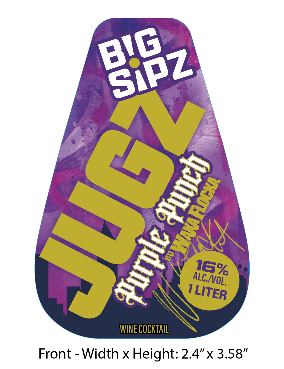 TABC label artwork for Big Sipz Jugz Purple Punch
