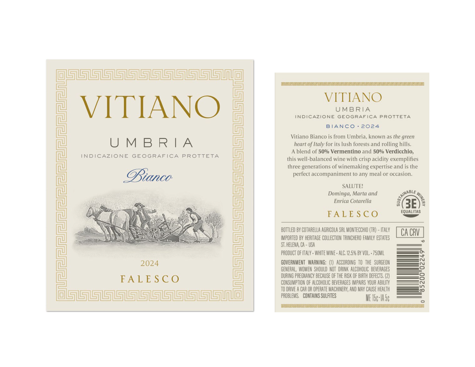 TABC label artwork for Falesco Vitiano Bianco Umbria