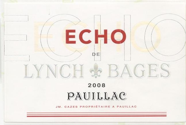 TABC label artwork for Echo de Lynch Bages