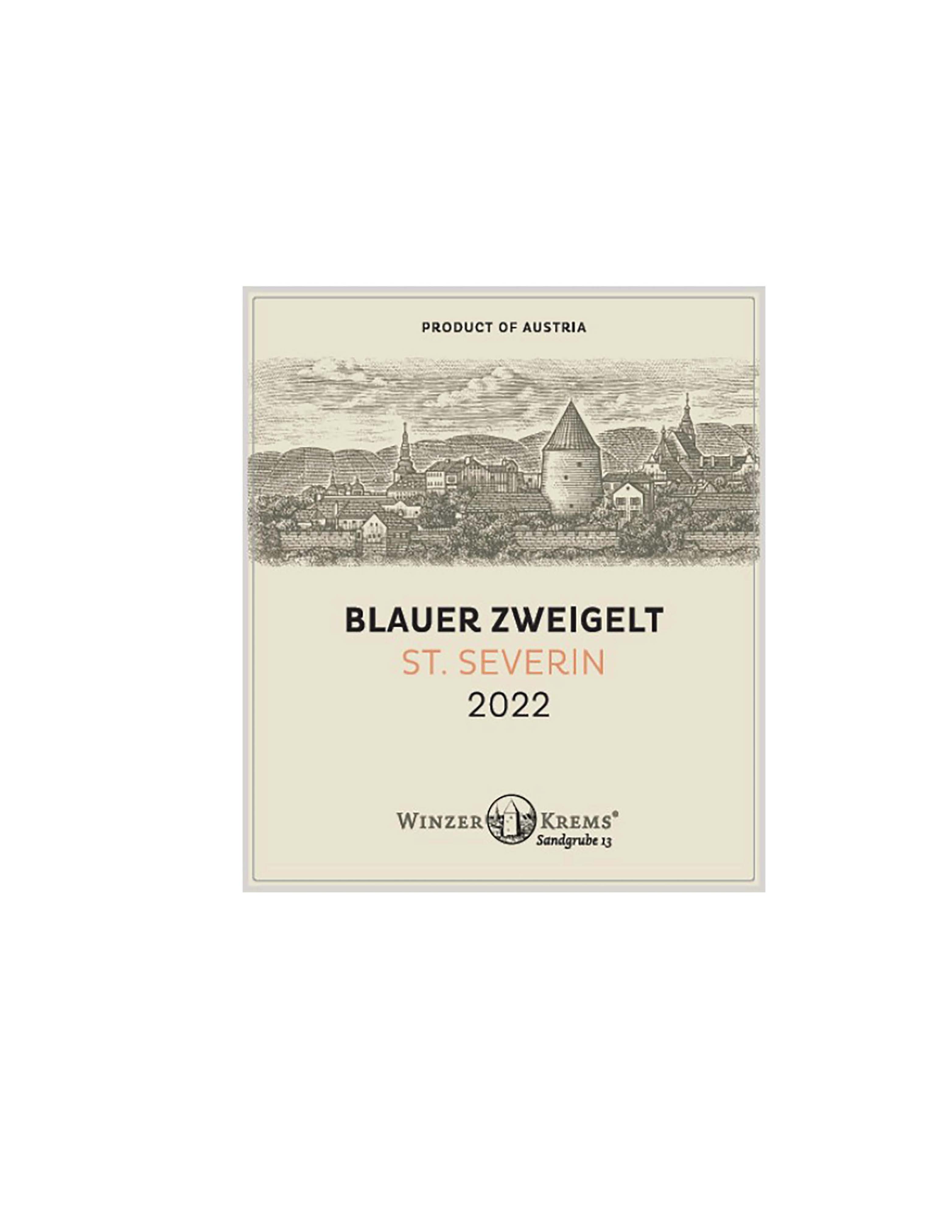 TABC label artwork for Winzer Krems Blauer Zweigelt