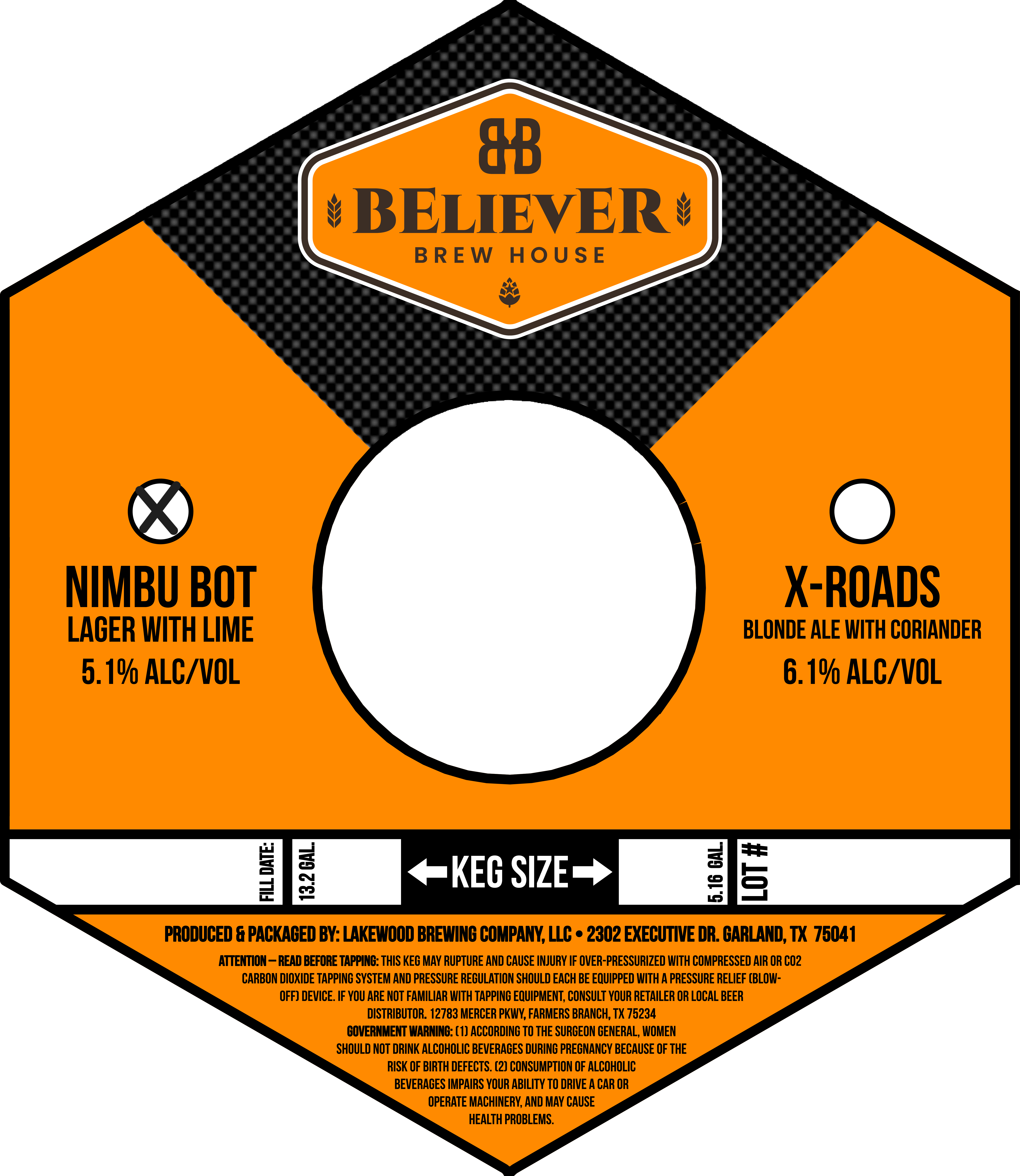 TABC label artwork for BELIEVER BREW HOUSE NIMBU BOT