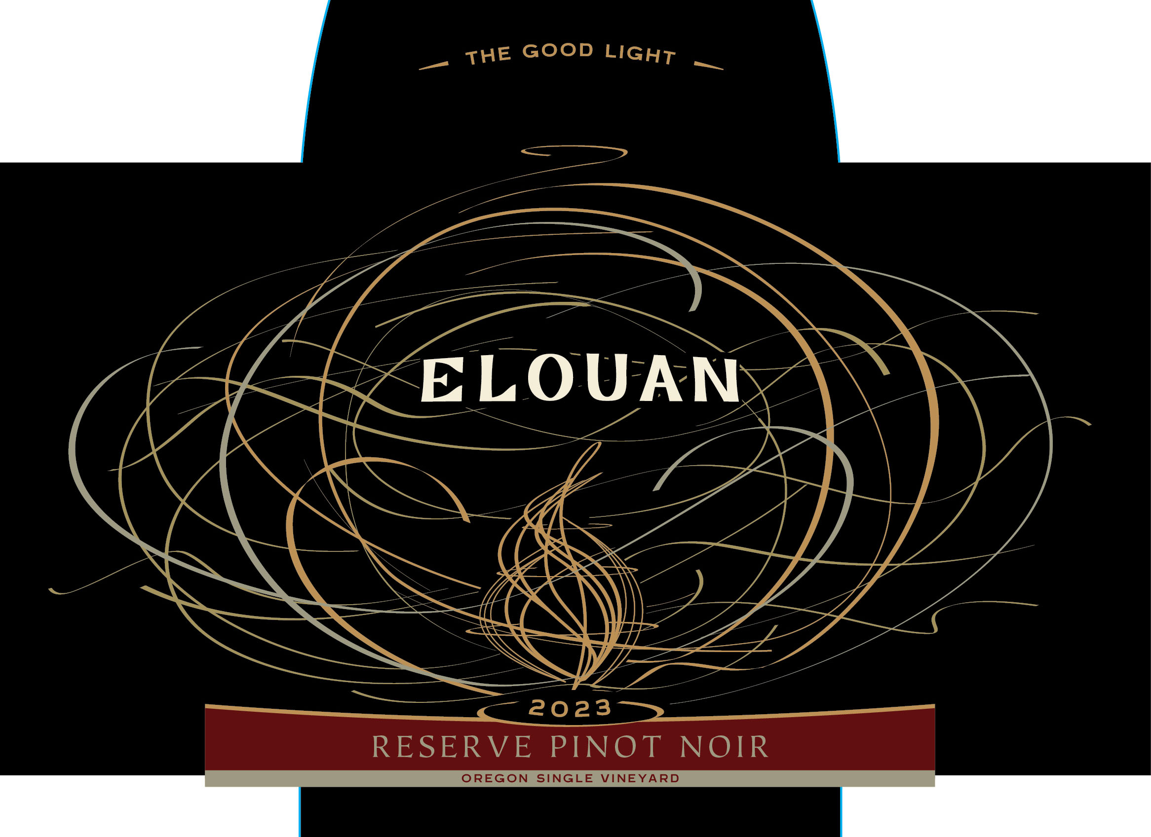 TABC label artwork for Elouan - PN Single Vineyard Reserve