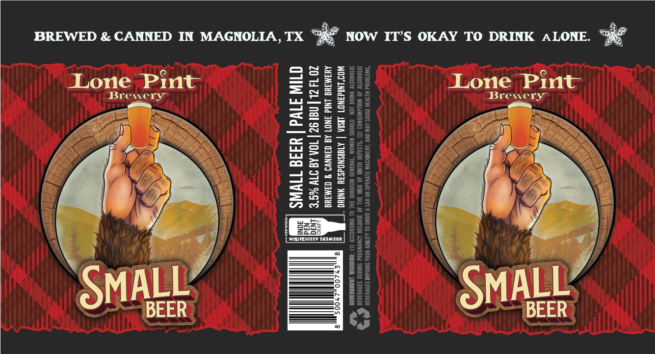 TABC label artwork for Small Beer Pale Mild