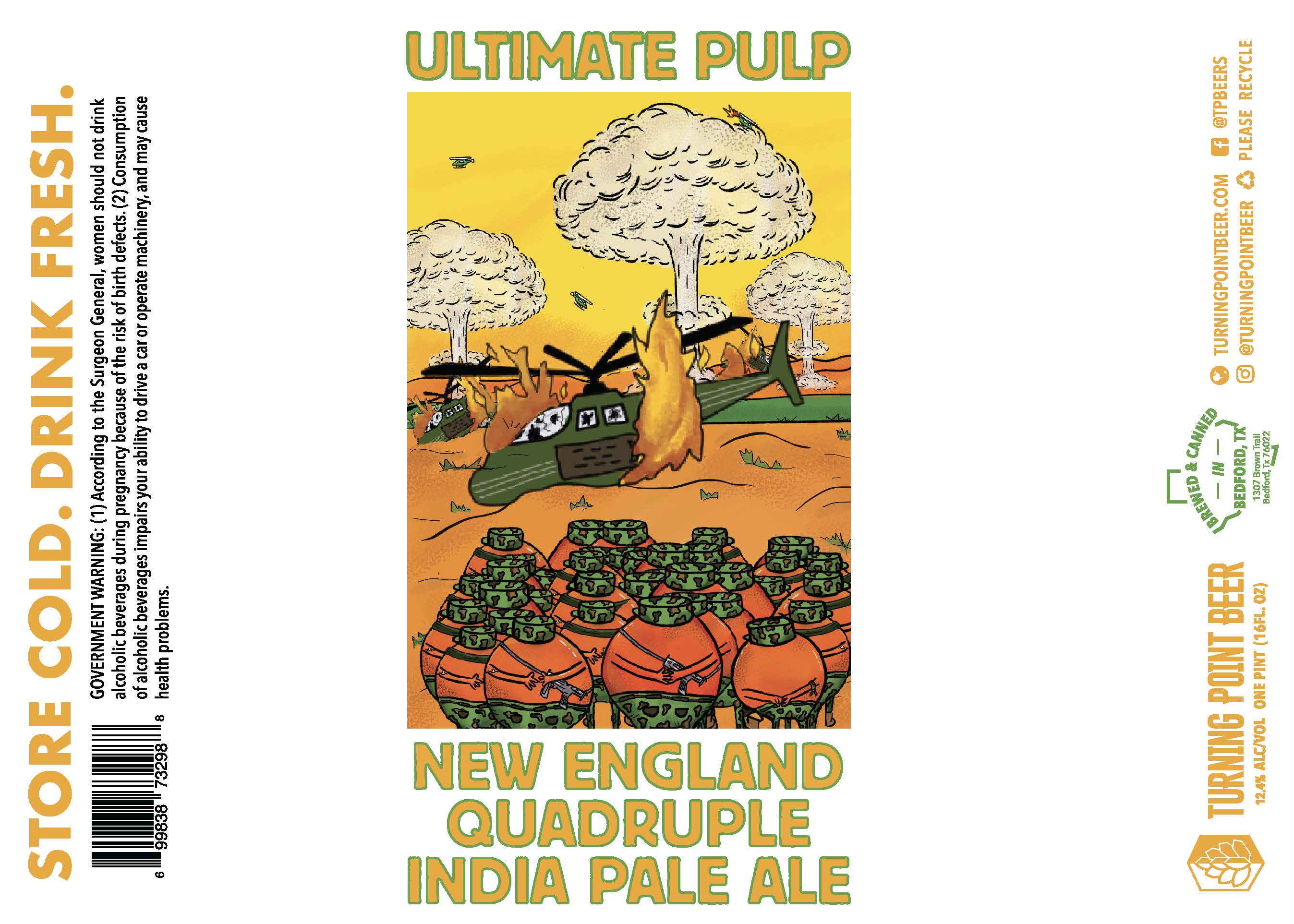 TABC label artwork for Ultimate Pulp