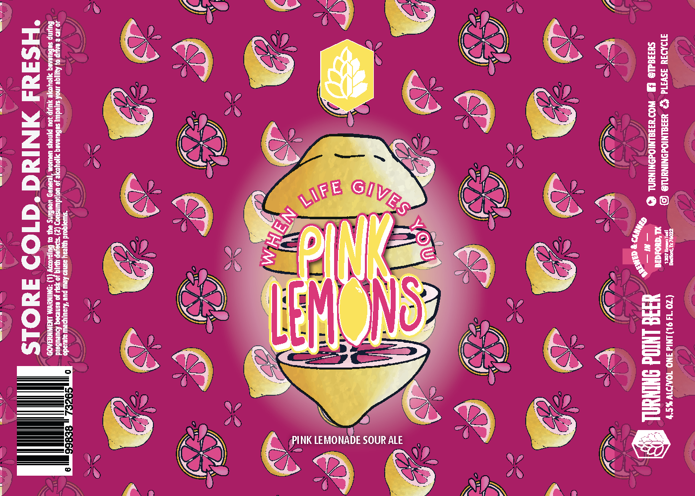 TABC label artwork for When Life Gives You Pink Lemons