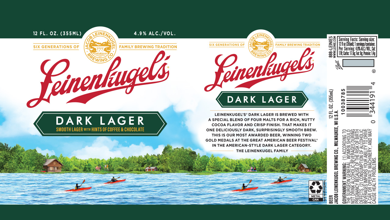 TABC label artwork for Leinenkugel's Dark Lager