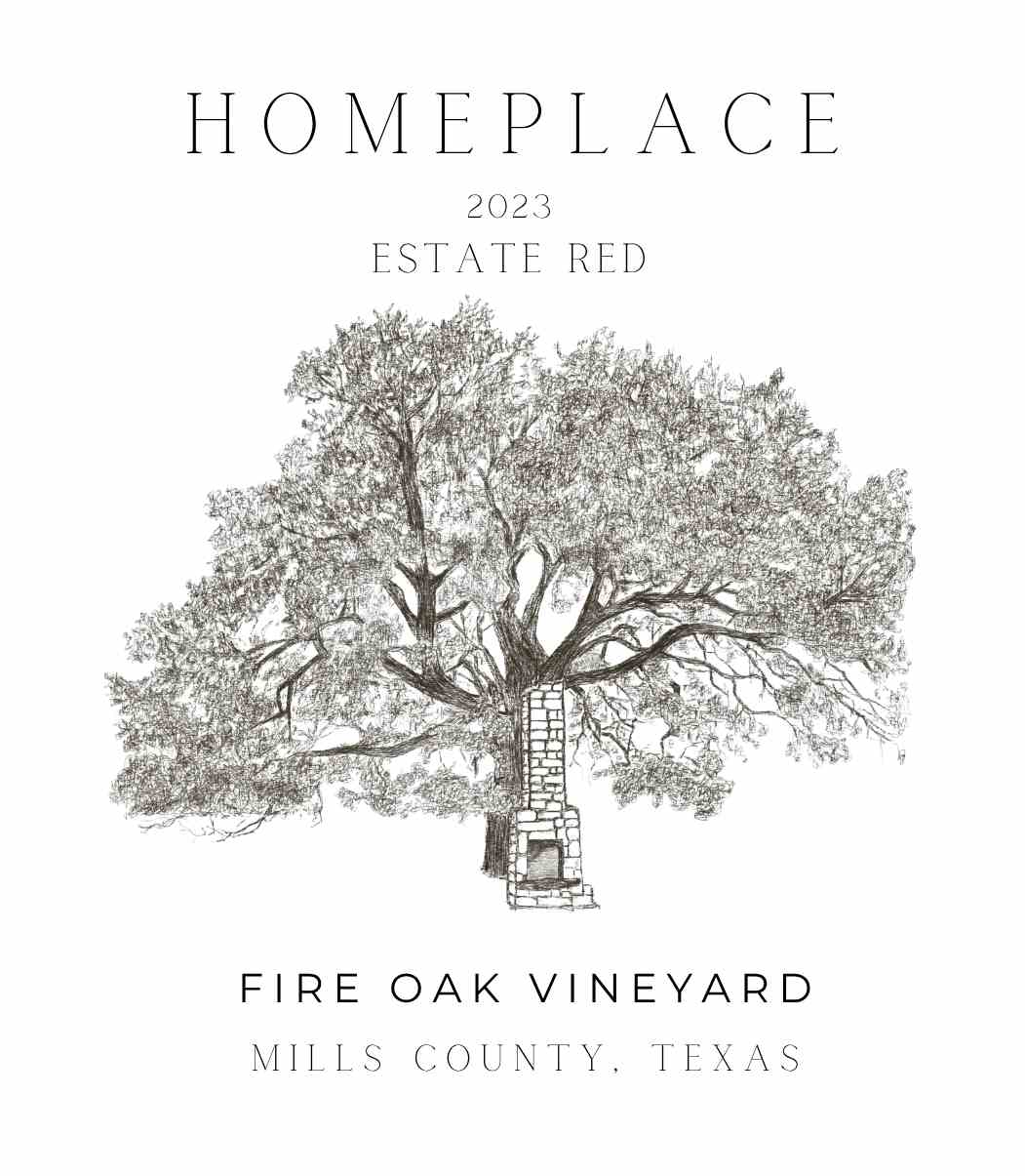 TABC label artwork for Fire Oak Vineyard Red Blend