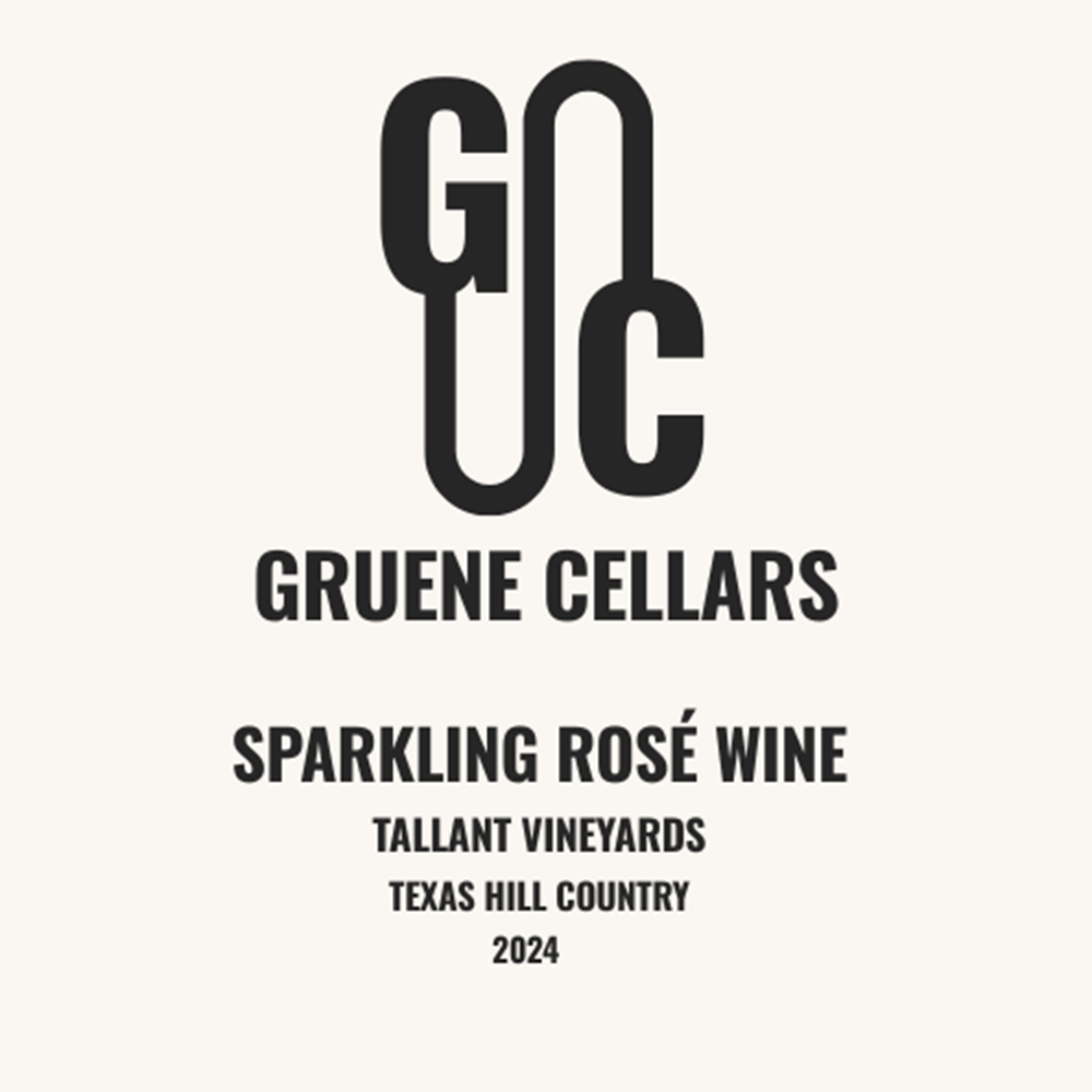 TABC label artwork for Gruene Cellars 2024 Sparkling Rose, Tallent