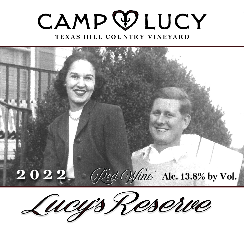 TABC label artwork for 2022 Lucy's Reserve