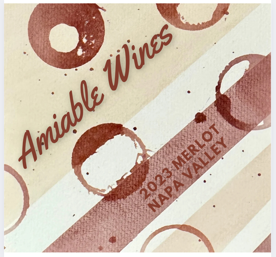 TABC label artwork for Amiable Wines Merlot