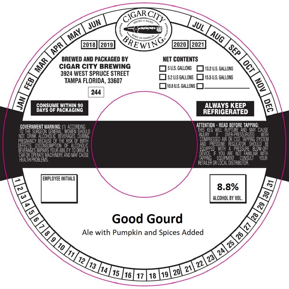 TABC label artwork for Good Gourd