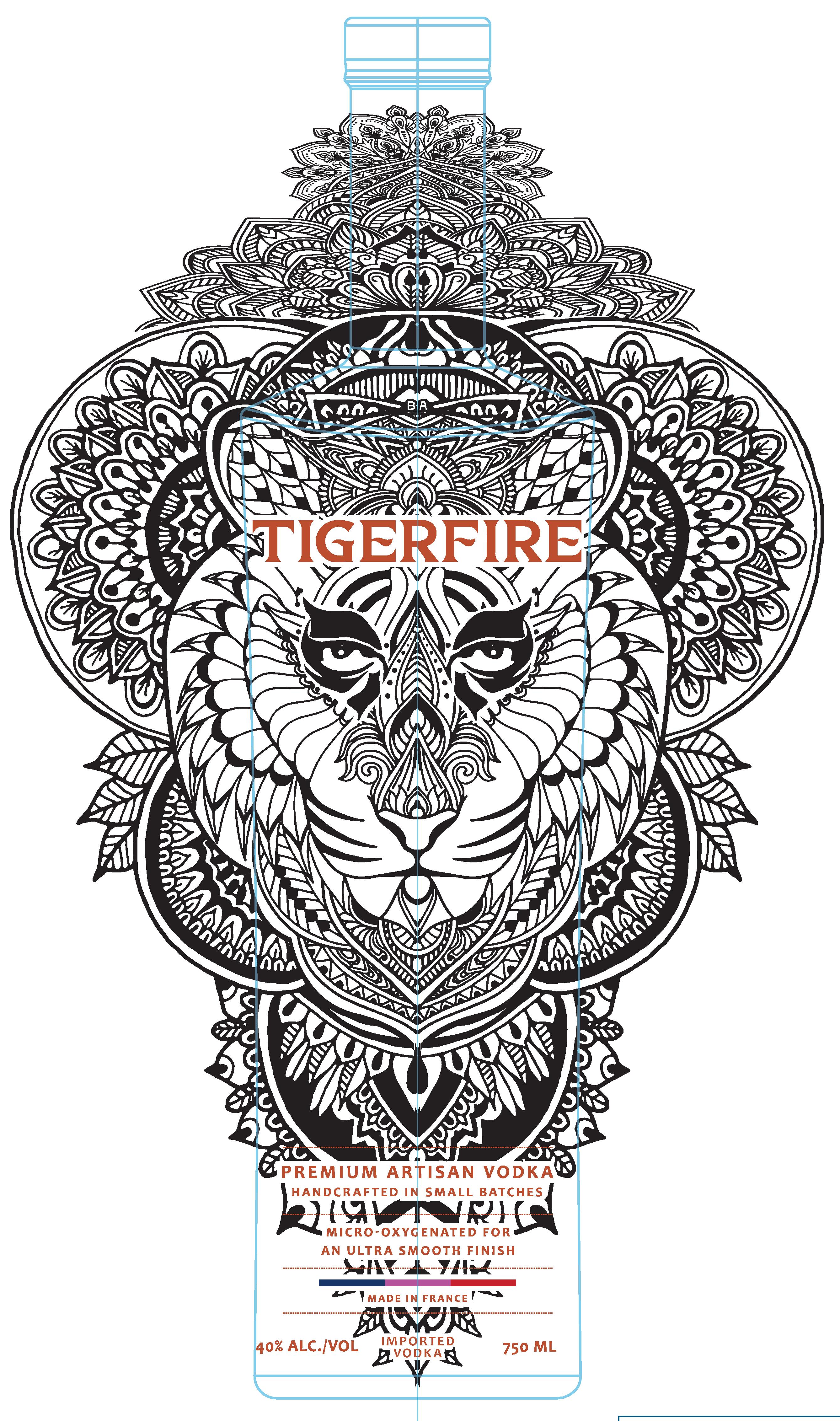 TABC label artwork for TIGERFIRE PREMIUM ARTISAN VODKA