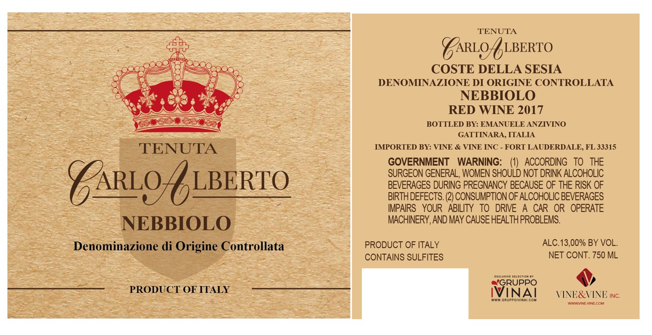 TABC label artwork for TENUTA CARLO ALBERTO