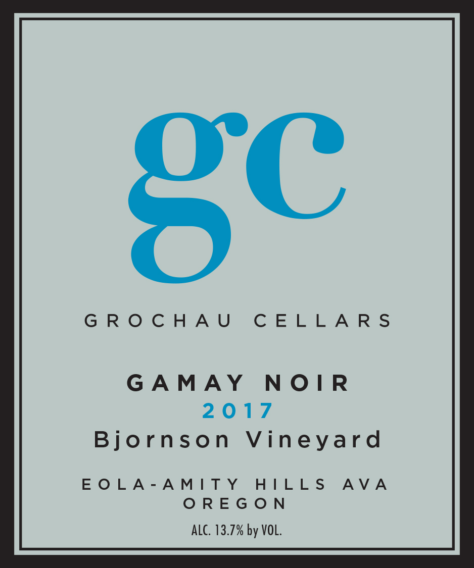 TABC label artwork for Grochau Cellars Gamay Noir