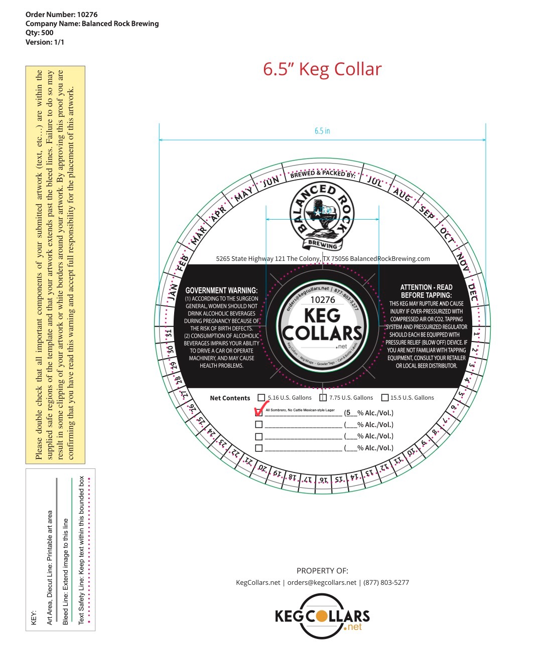 TABC label artwork for All Sombrero, No Cattle