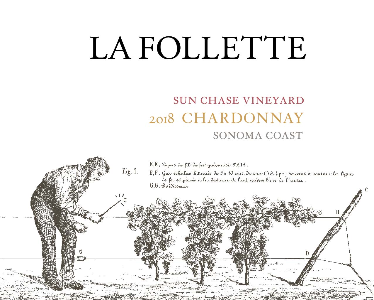 TABC label artwork for LA FOLLETTE SUN CHASE Chardonnay SONOMA COAST
