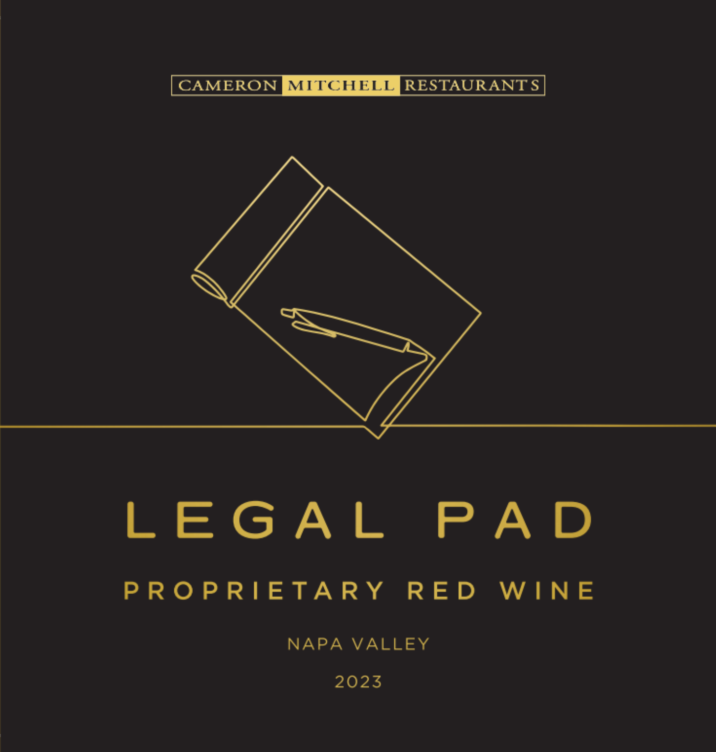 TABC label artwork for Legal Pad Red Wine Napa Valley