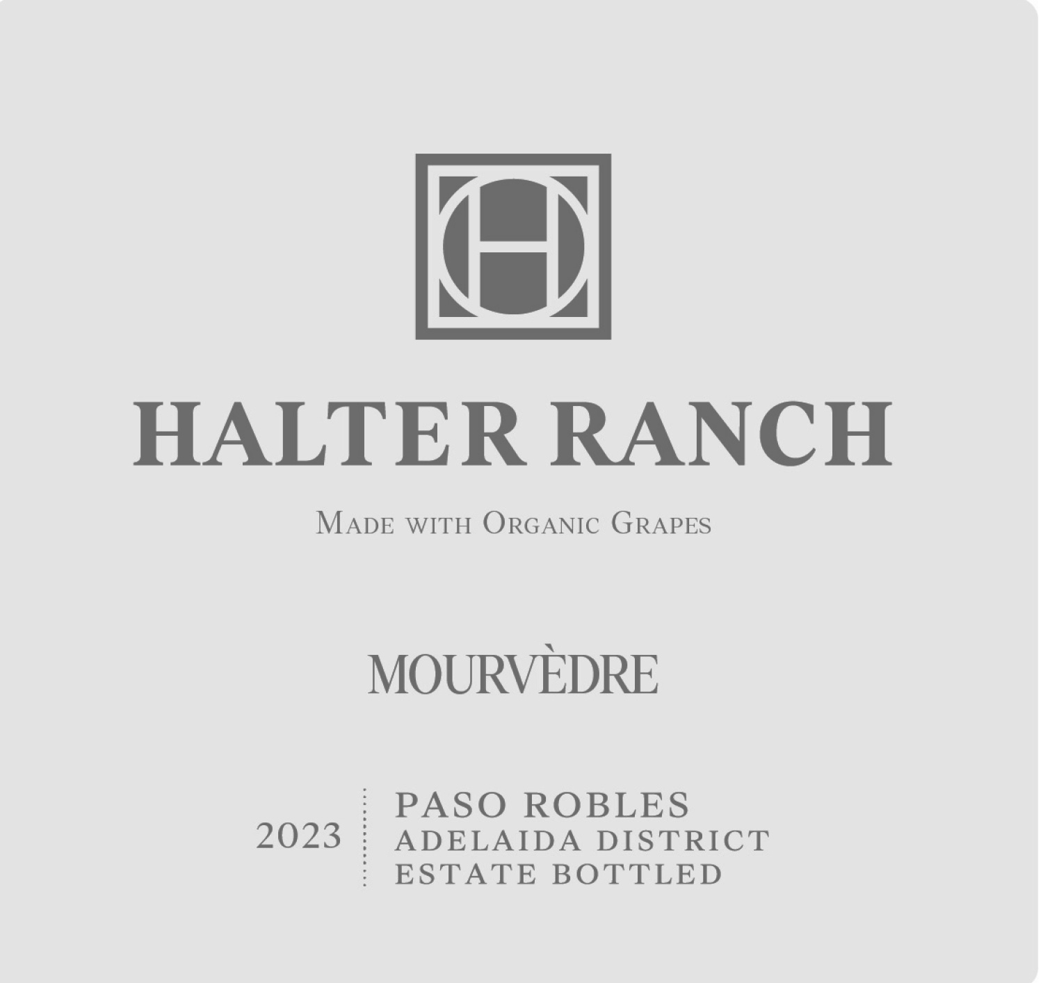 TABC label artwork for Halter Ranch Mourvèdre