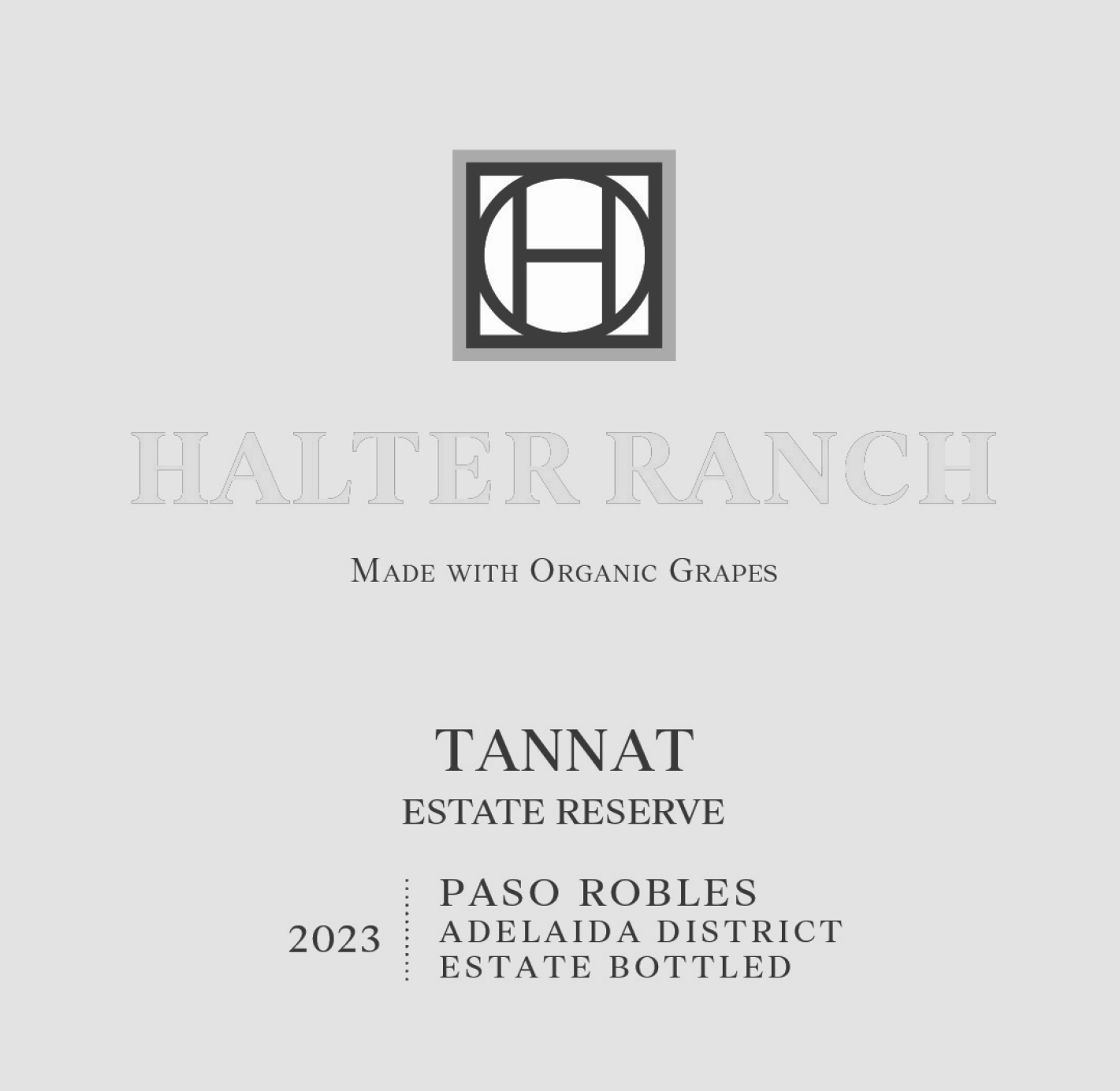 TABC label artwork for Halter Ranch Tannat