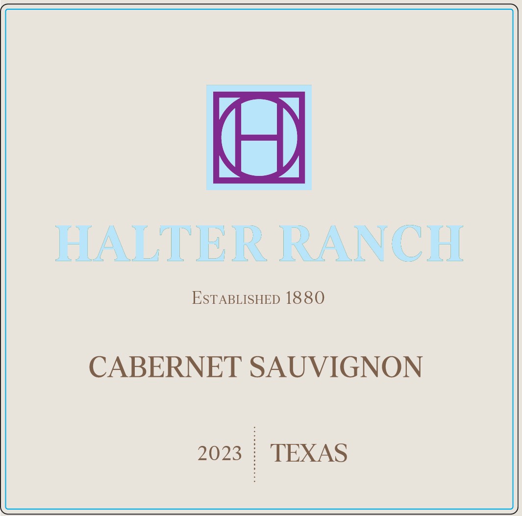 TABC label artwork for Halter Ranch 2023 Cabernet Sauvignon, Texas