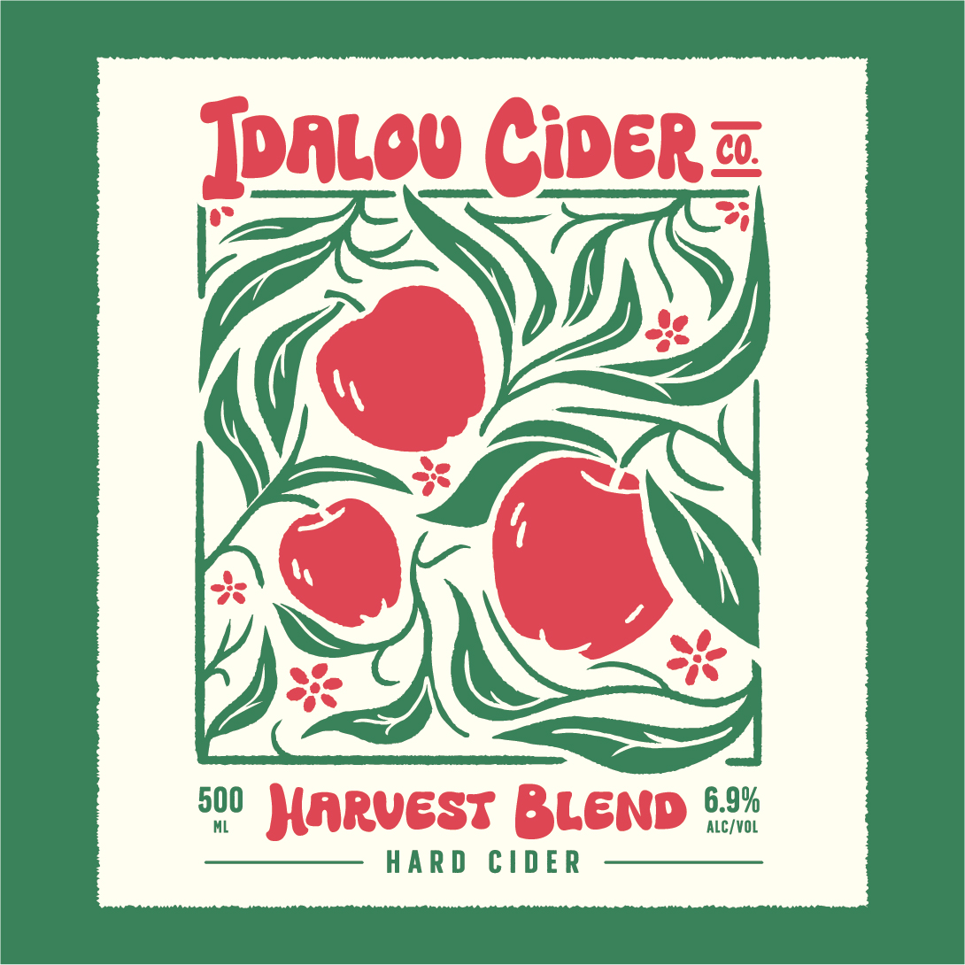 TABC label artwork for IDALOU CIDER HARVEST BLEND