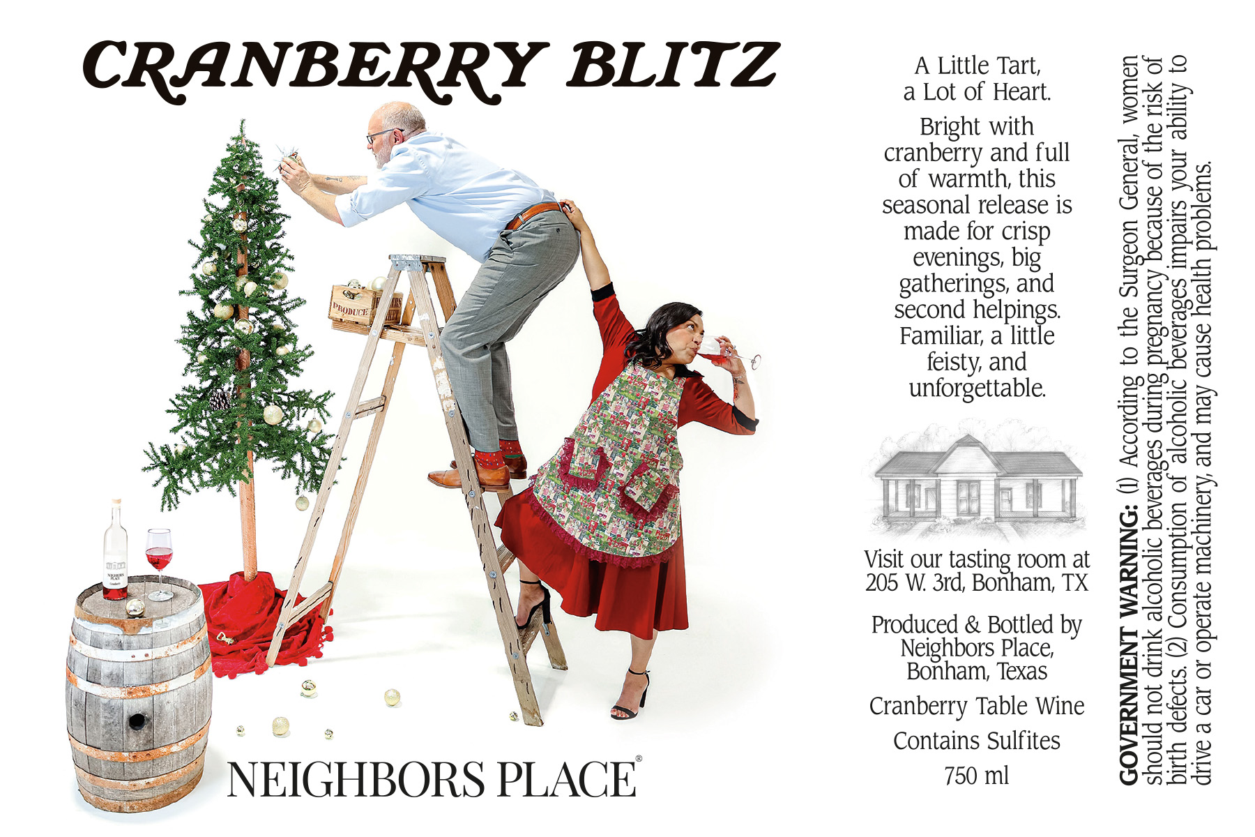 TABC label artwork for NEIGHBORS PLACE CRANBERRY BLITZ