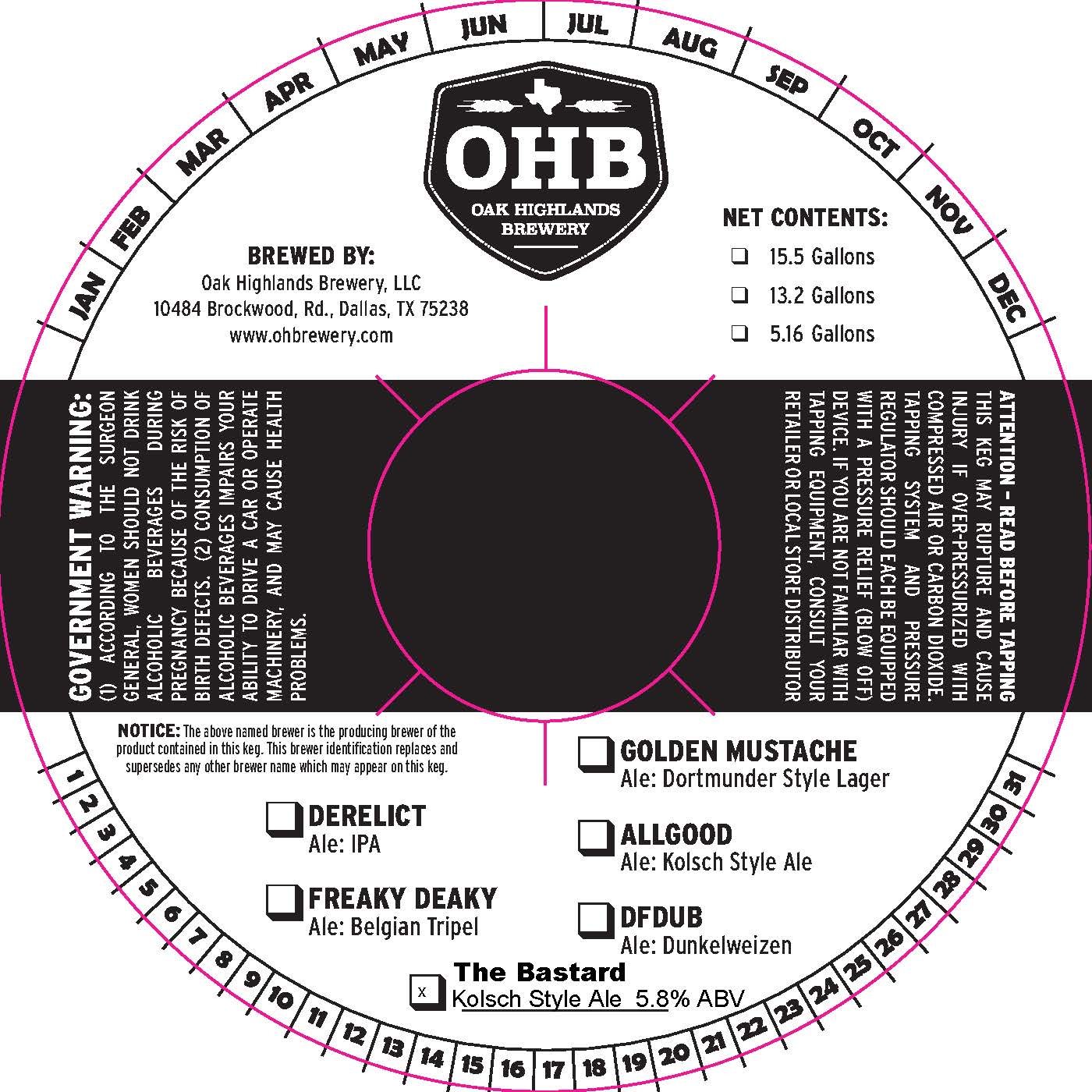 TABC label artwork for OAK HIGHLANDS BREWERY THE BASTARD