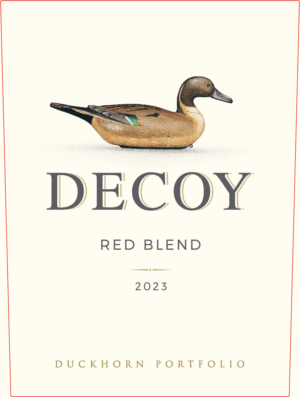 TABC label artwork for DECOY RED BLEND