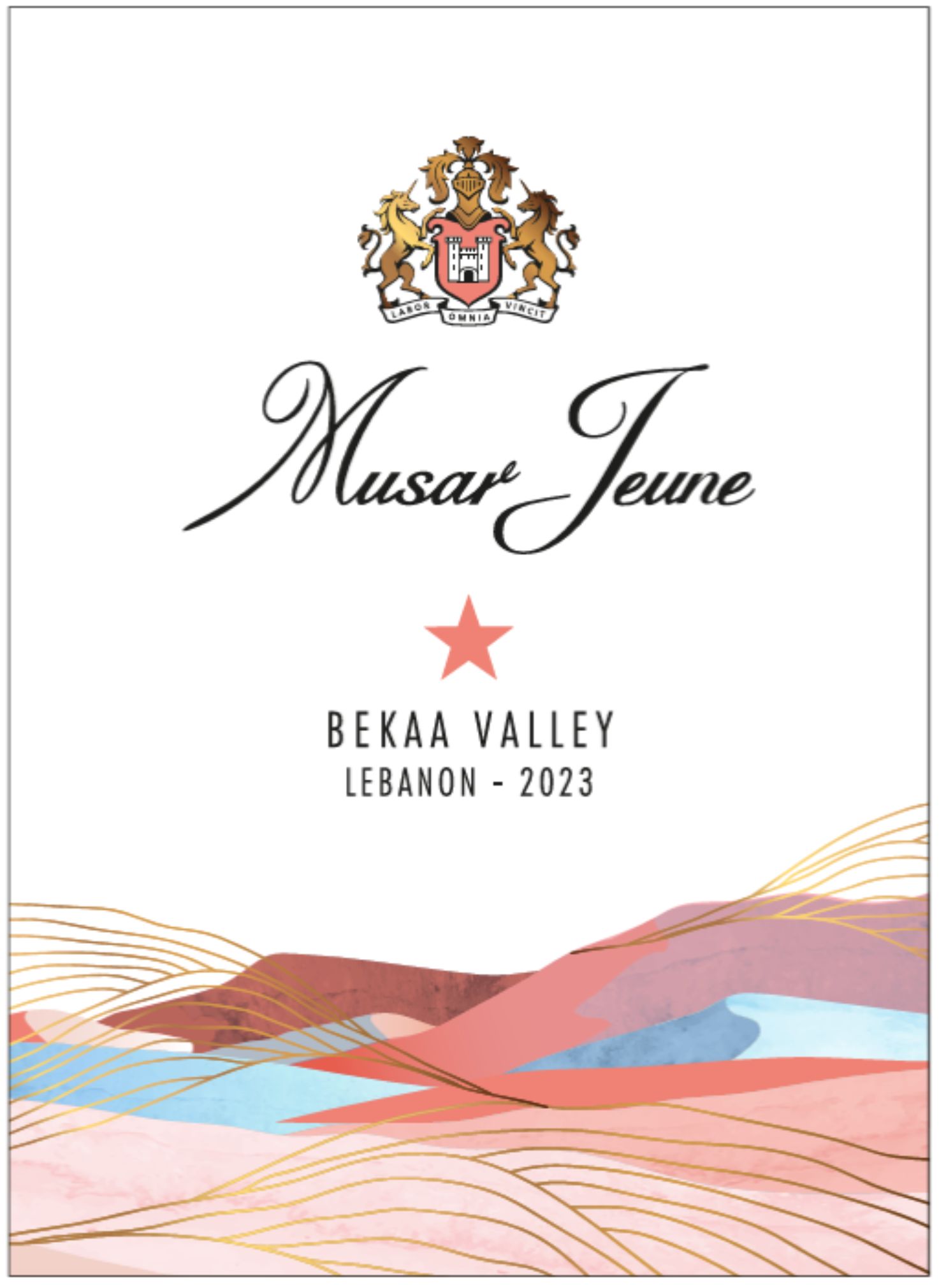 TABC label artwork for Musar Jeune Rose Cinsault/Mourvedre Bekaa Valley
