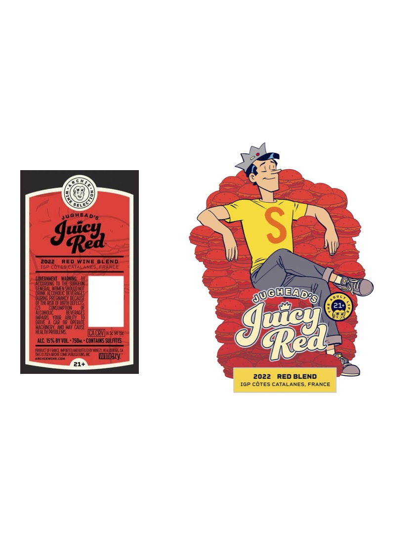 TABC label artwork for JUGHEAD'S JUICY RED IGP COTES CATALANES, FRANCE