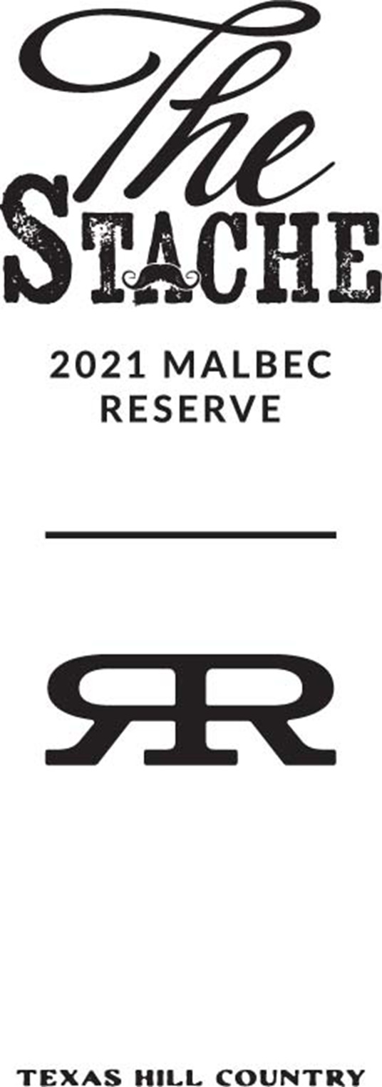 TABC label artwork for The Stache Malbec Reserve