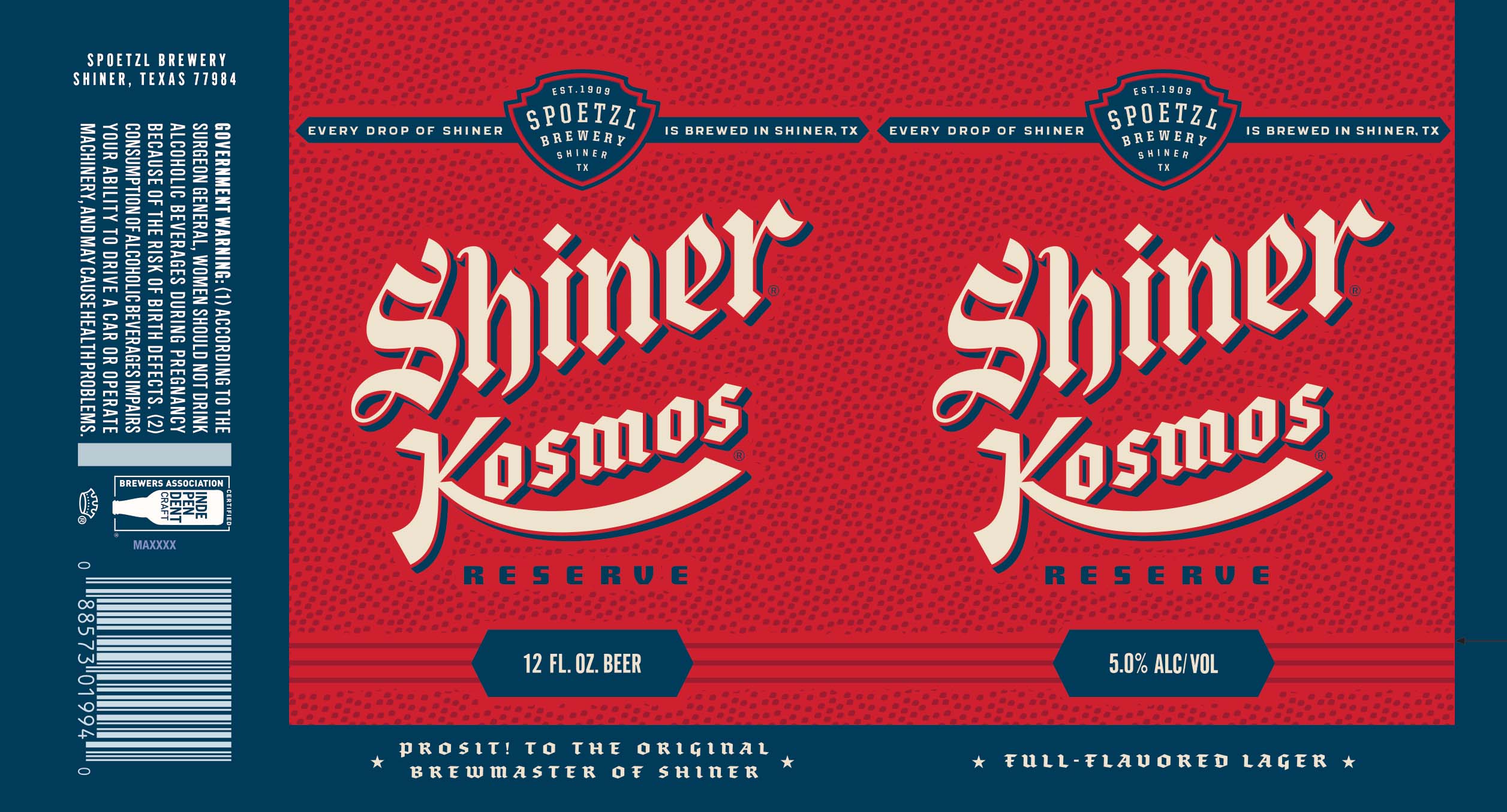 TABC label artwork for SHINER KOSMOS RESERVE