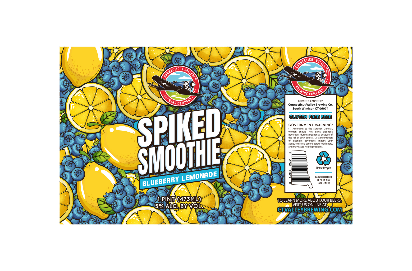 TABC label artwork for Spiked Smoothie Blueberry Lemonade
