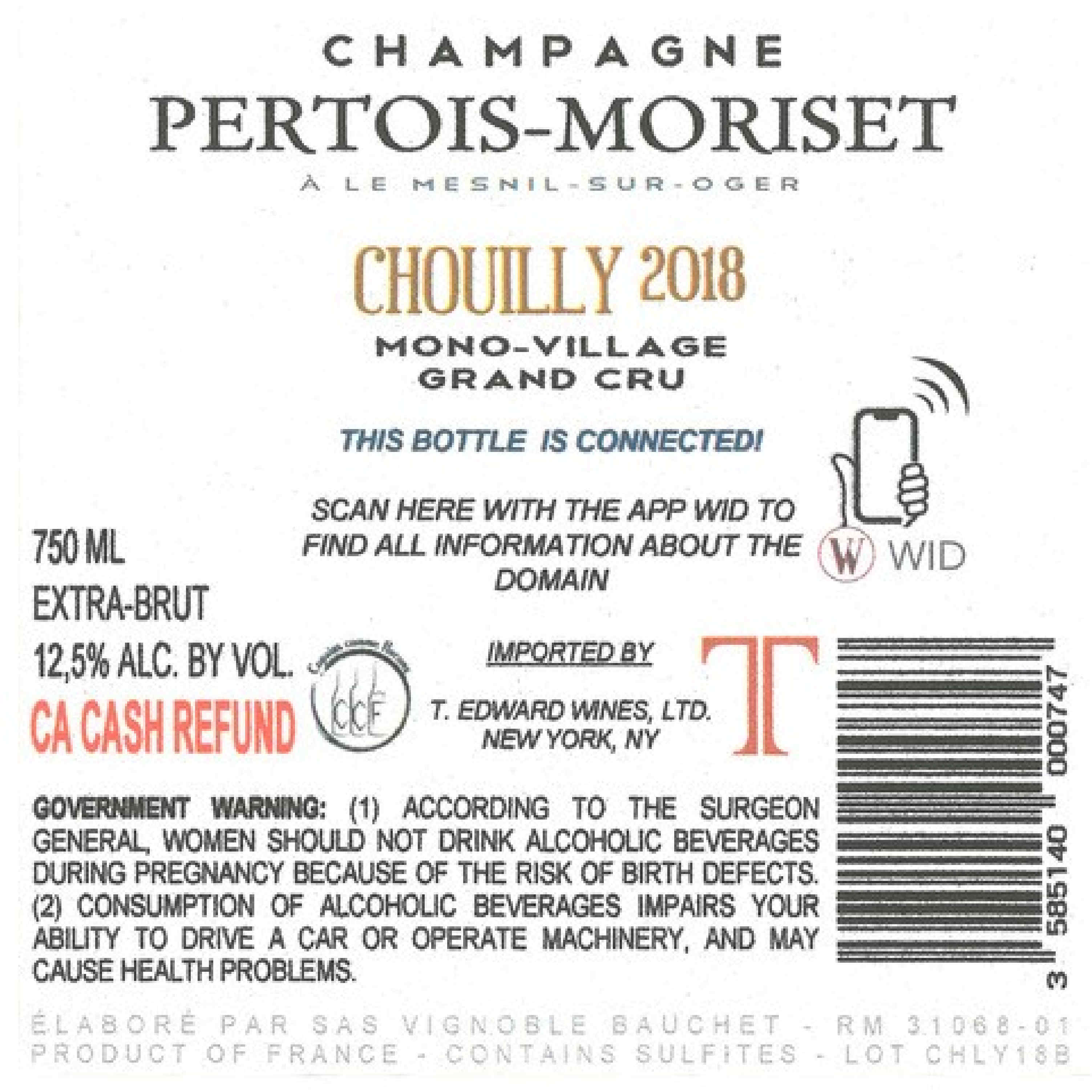 TABC label artwork for Pertois Moriset Chouilly