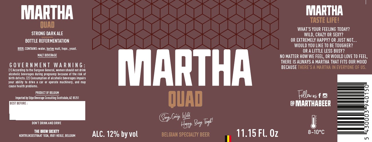 TABC label artwork for Martha Quad