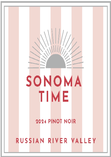 TABC label artwork for Sonoma Time 2024 Russian River Valley Pinot Noir