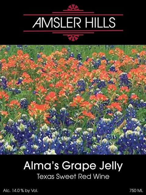 TABC label artwork for Alma's Grape Jelly