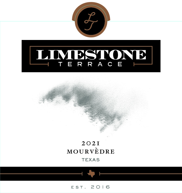 TABC label artwork for Limestone Terrace 2021 Mourvedre