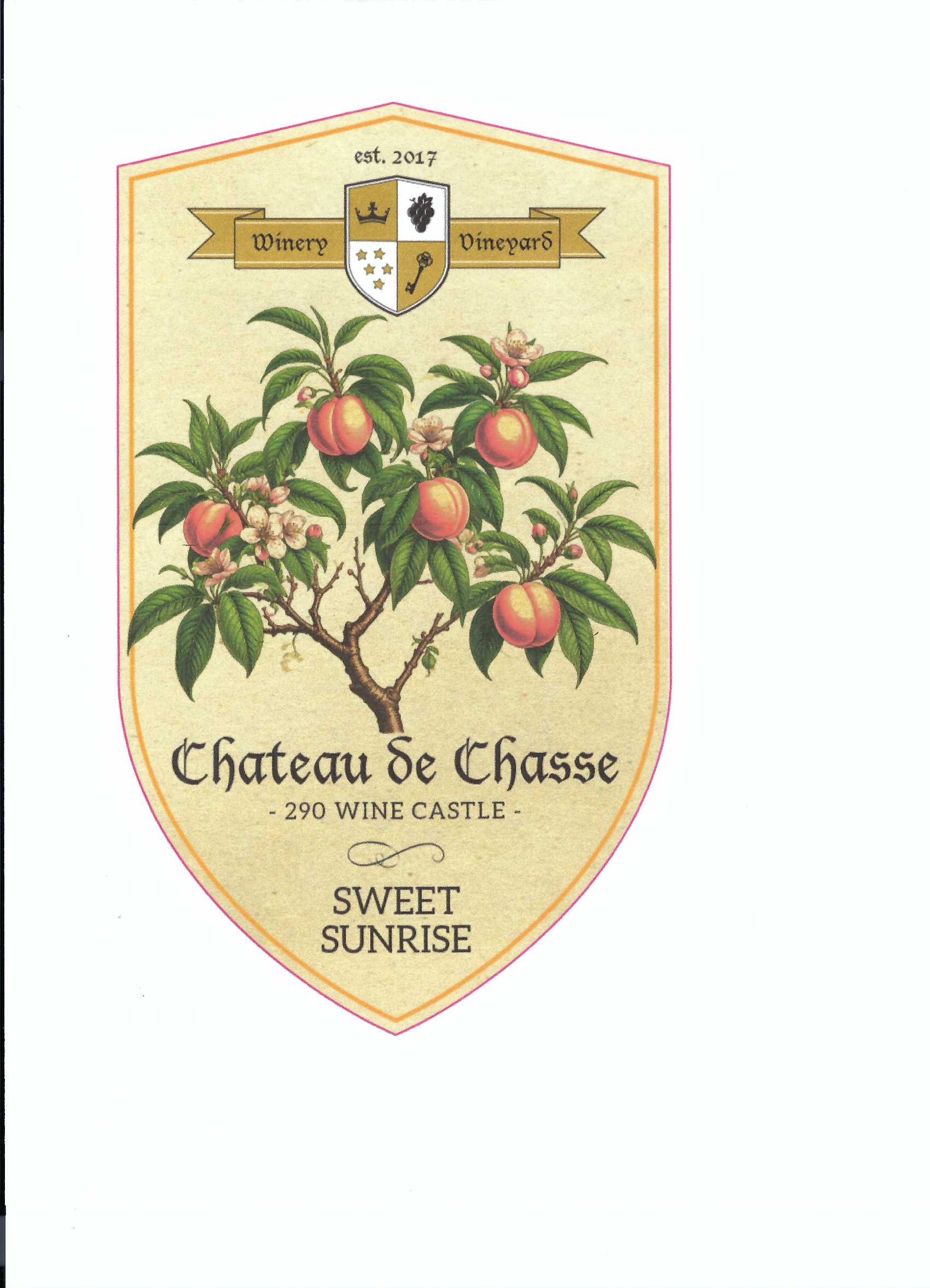 TABC label artwork for Chateau De Chase Sweet Sunrise